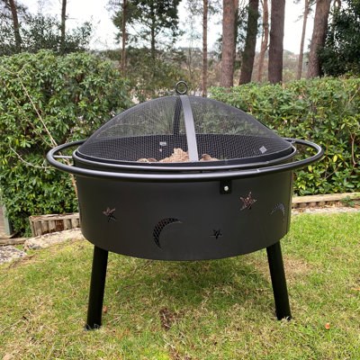 Round Wood Burning Smokeless Fire Pit