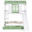 Twin Over Twin Size House Bunk Bed With Convertible Slide And Trundle, White+Green