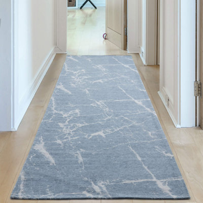 Carina Washable Rugs Abstract Design in Blue