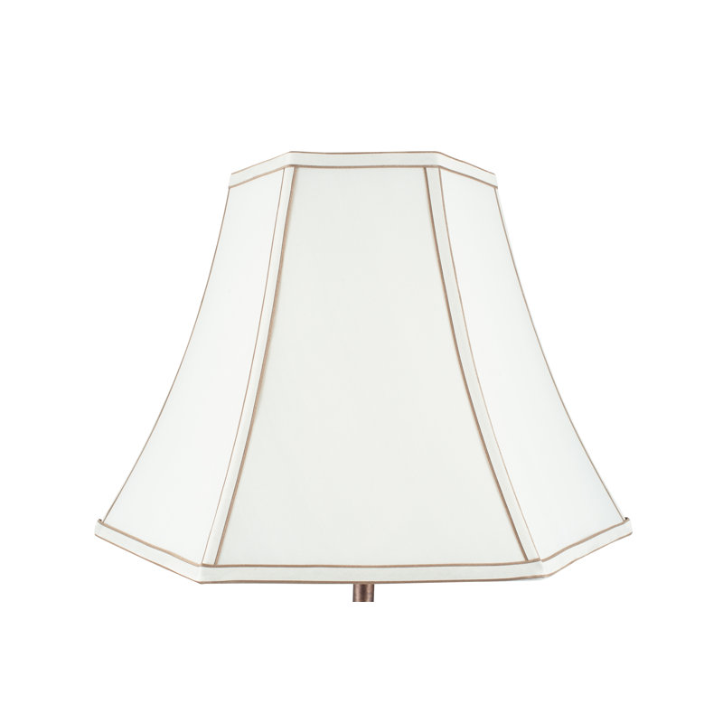 Ervine Polyester Bell Lamp Shade ( Uno ), Cream, 31.5cm H x 40cm W x 40cm D
