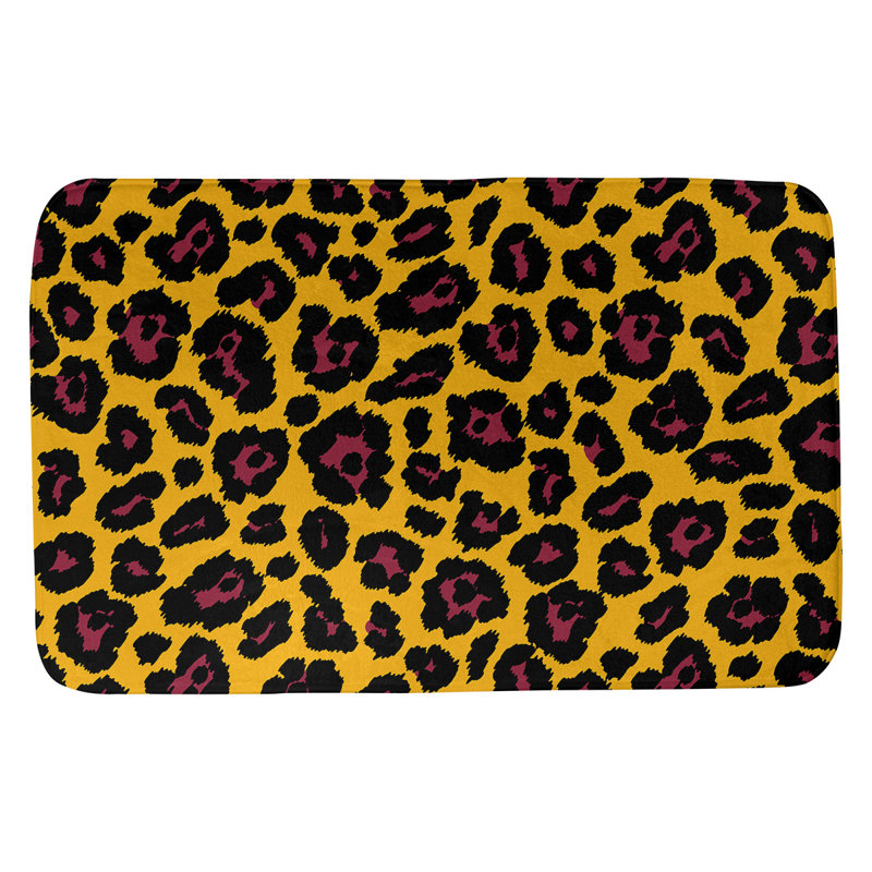 Tapis pour salle de bain Arizona, H 0,5 po x l 21 po x L 34 po, Jaune / Rouge / Noir