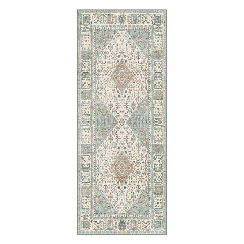 Oriental Machine Printed Indoor / Outdoor Area Rug, Runner 60 x 120cm