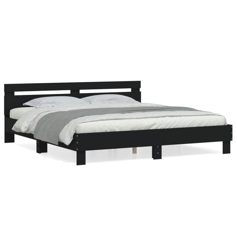 Nylene Bed, Super King ( 180 x 200 cm), Black