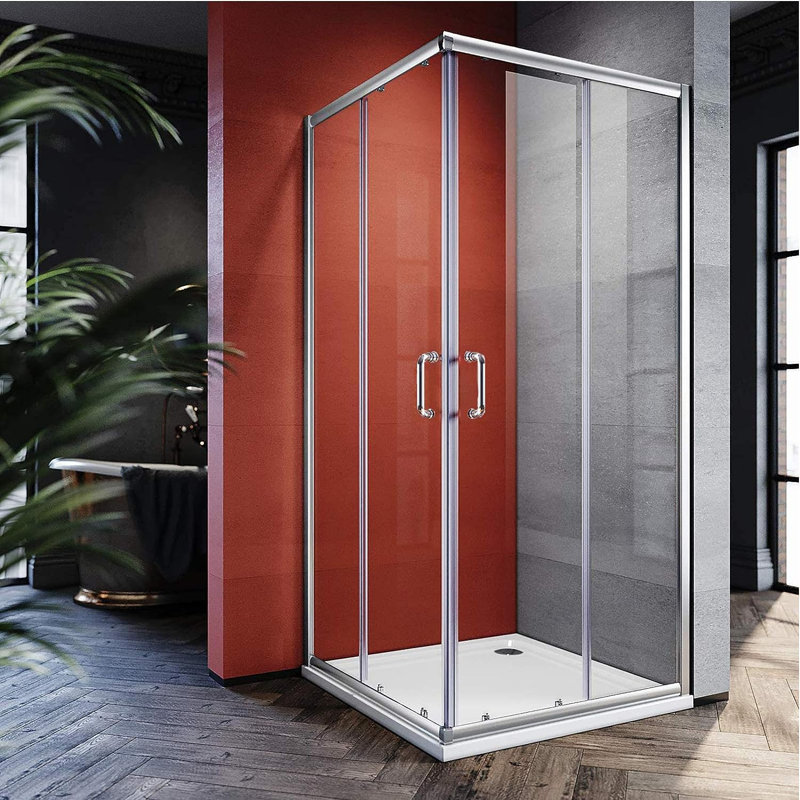 Cabine de douche carrée avec base l 33-34 "x H 72" avec base