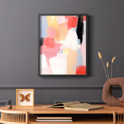 Aerial Scarlet I Framed Print - Solid Wood