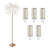 61'' LED Brass Feather Floor Lamp With Outlet-631651669