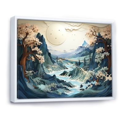 Vintage Winter River In Japan II - Winter Landscape Wall Art