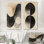Black Minimal Curves – Abstract 2 Panel Metal Wall Art Print