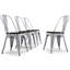 Chaise d'appoint empilable en métal H 33,5 po Linzy-29996407