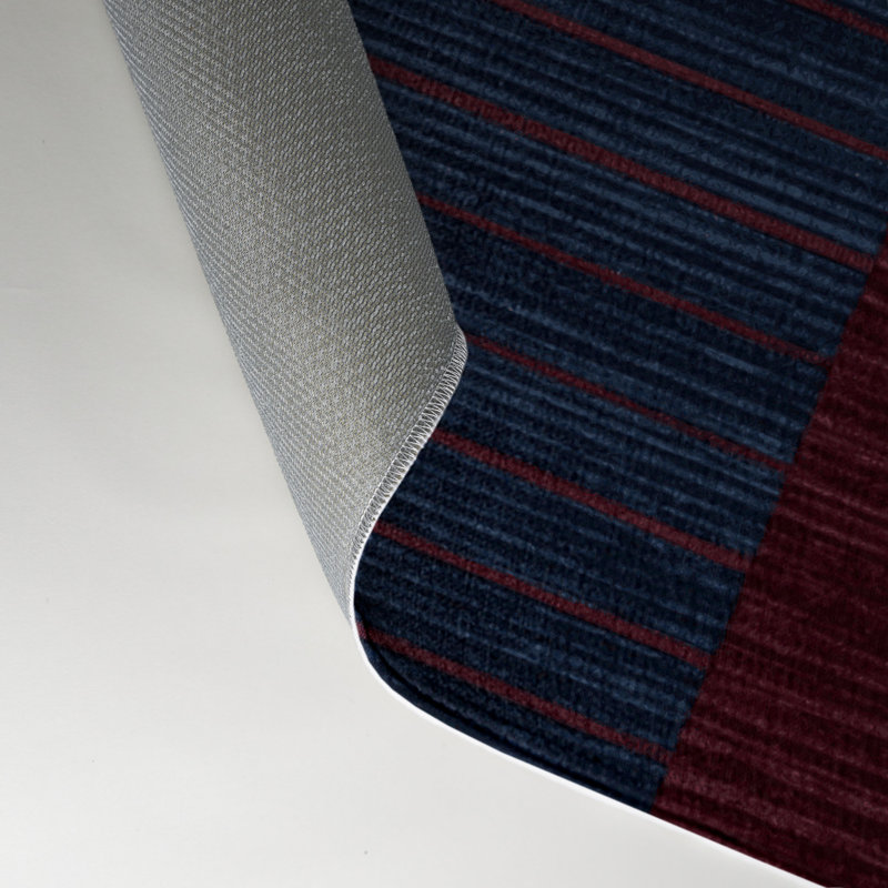 Tapis intérieur / extérieur gris HorizontalStripes, Rectangle 5 pi x 7 pi