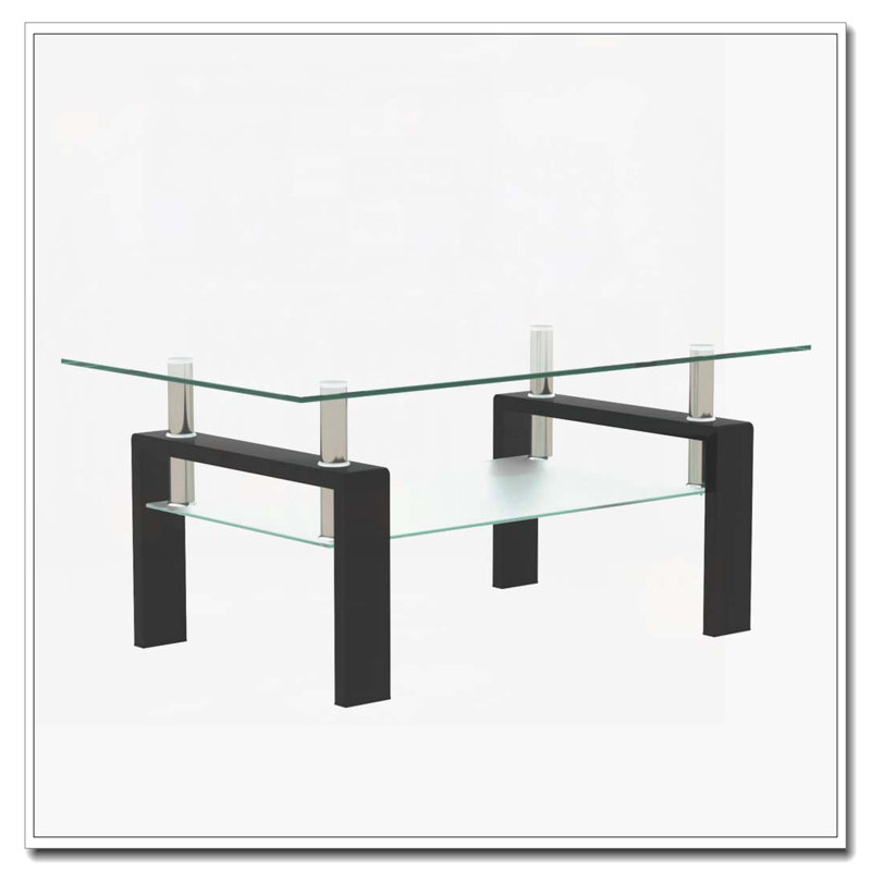 Table basse, tables d'appoint modernes pour le salon, Noir, Clair