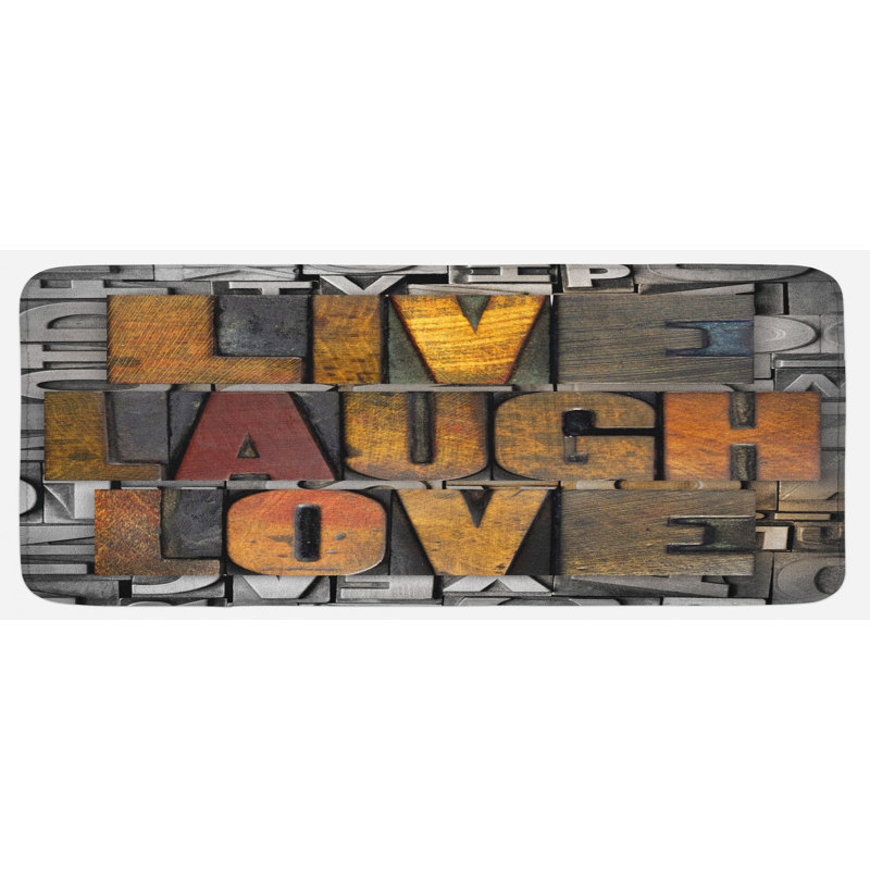 Tapis de cuisine Live Laugh Love