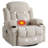 Swinging Recliner Massage Heated Sofa, w'USB And 2 Cup Holders In Side Pockets-380566391