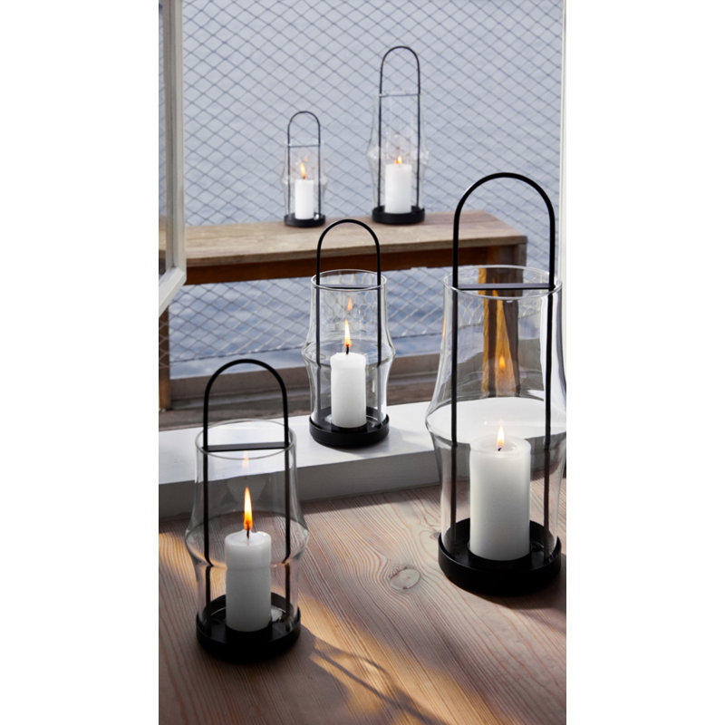 Arc Glass Lantern, 10.1" H x 4.4" W x 4.4" D