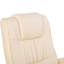 Faux Leather Massage Chair with Footstool-2006800455