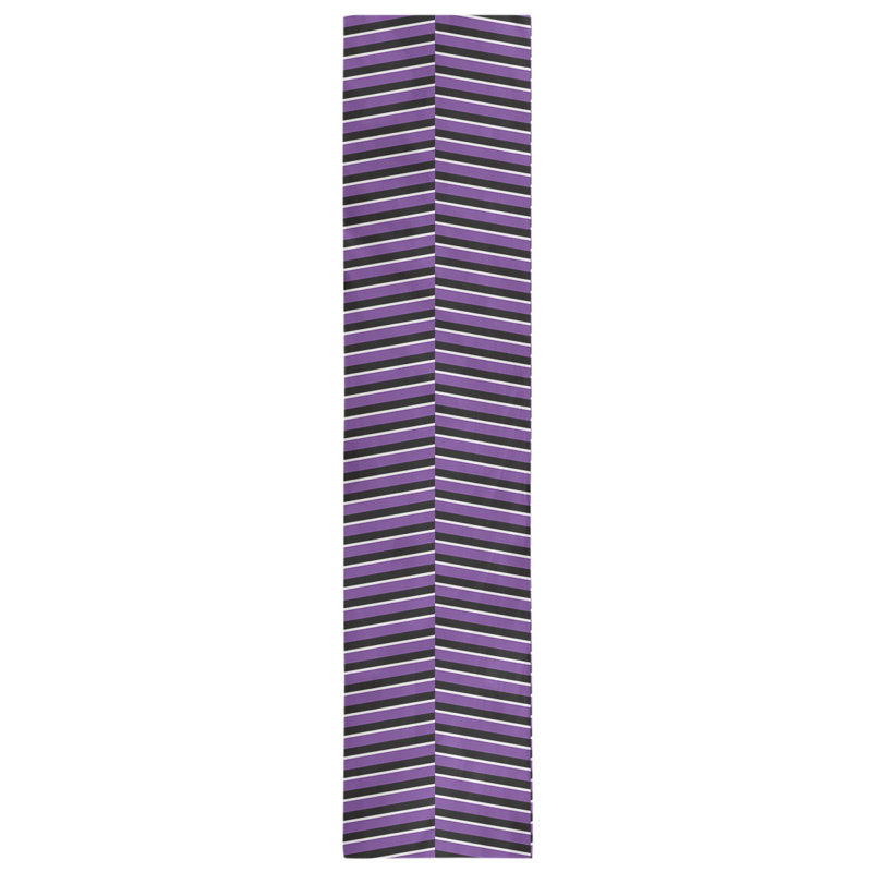 Fractured Stripes Table Runner, 16" x 90", Blue/White