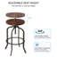 Tabouret de bar pivotant Washington-1743978076