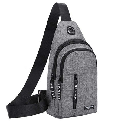 Strap Bag Crossbody Backpack With  Hole With Headphone Hole Strap Backpack Hiking Backpack Multipurpose Crossbody Chest Bag