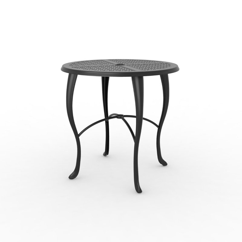 Table de parasol ronde à hauteur de comptoir, Blanc mat