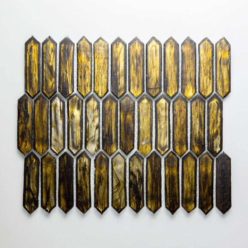 Luxor 1" x 3.5" Glass Novelty Mosaic Wall Tile, Bronze