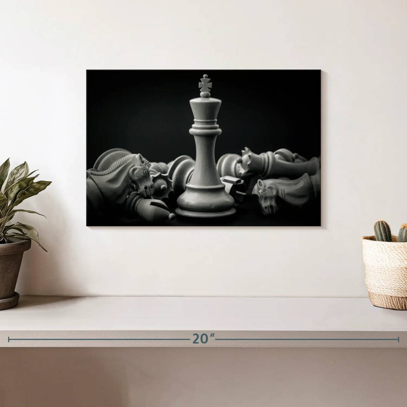 «Chess King», reproduction sur toile, H 8 po x l 12 po x P 1 po