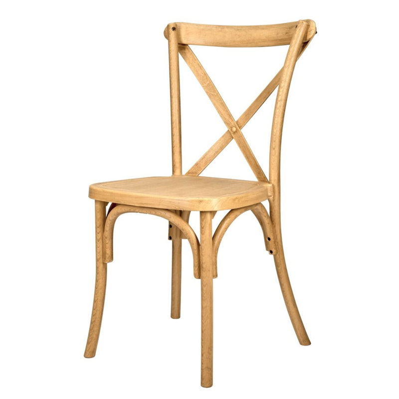 Resin "Steel Skeleton" Cross Back Chair, 2 Chair Bundle By Chivari, Natural