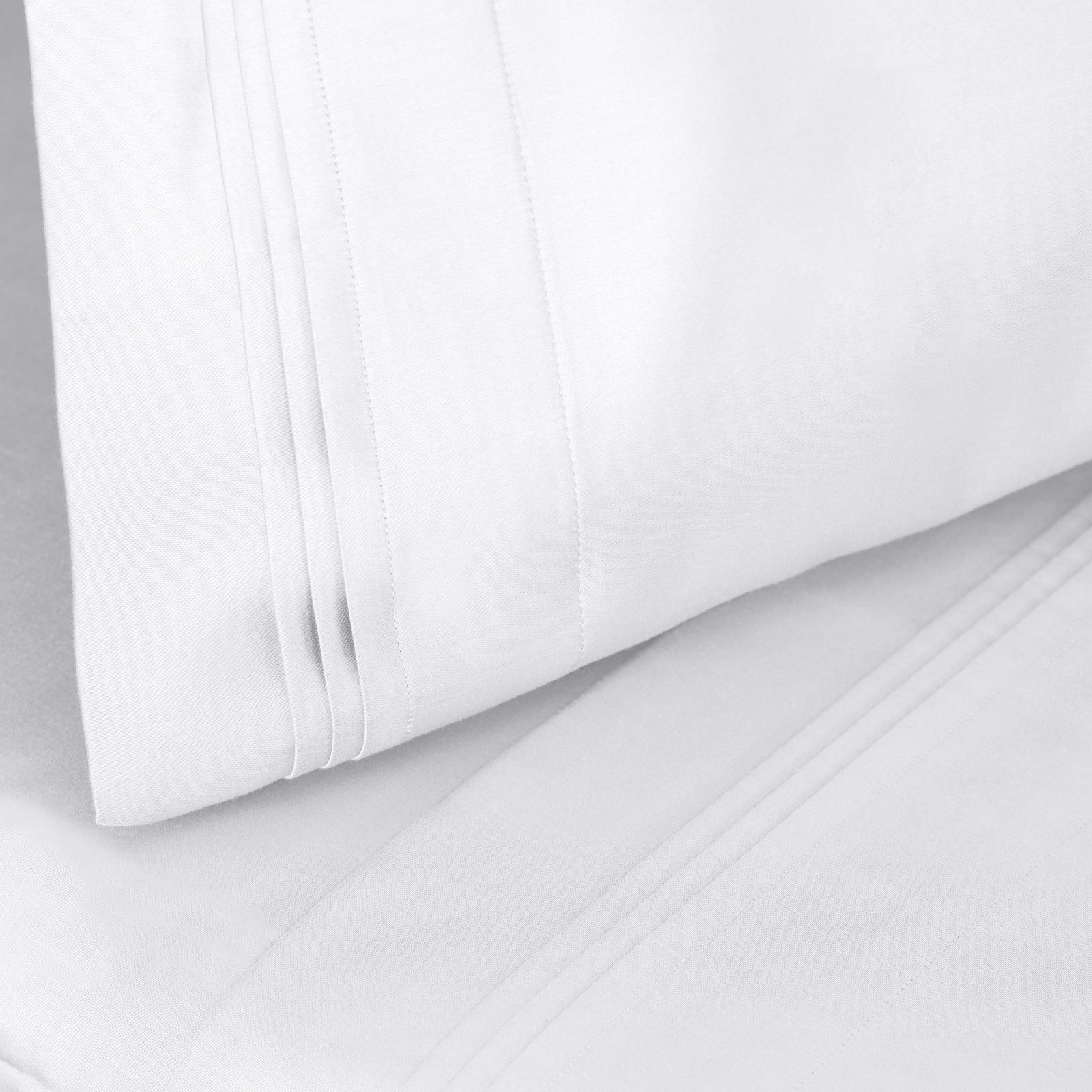 Arling Cotton Pillowcase, White, Standard Pillowcase