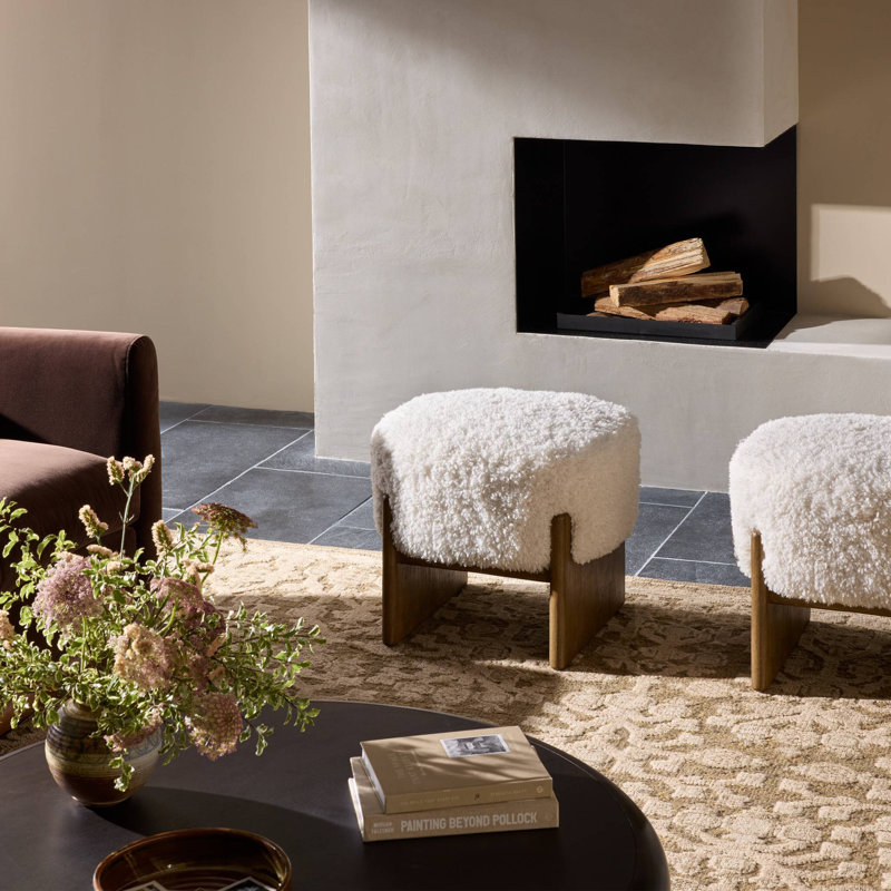 Tabouret Marsala Orlando, Polyester, Naturel Andes