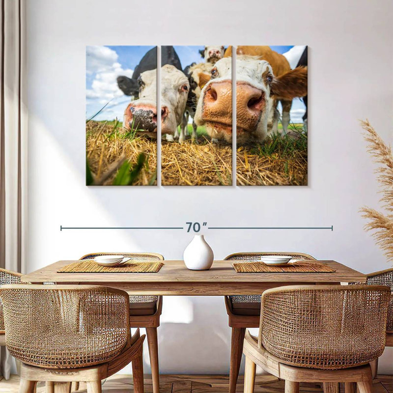 Vaches curieuses Brampt, H 36 po x l 57 po