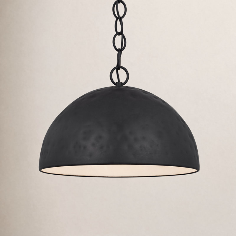1 - Light Dome Pendant, Aged Iron