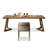 86.61" Brown Rectangular Solid Wood Office Sets