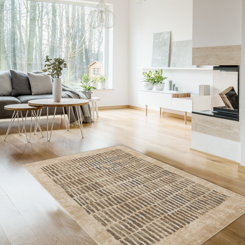 Kriselia Collection Abstract Lines Area Rug, 5'2 x 7'7