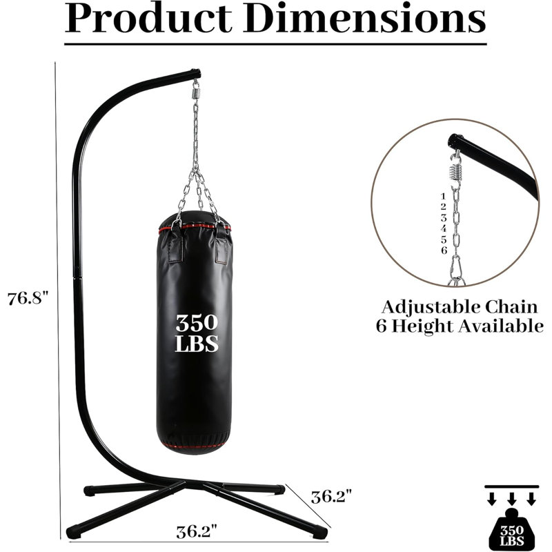 Outdoor Metal Hammock Stand with 350-pound Load Capacity