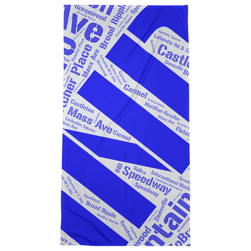 Bath Towel, Blue, Microfiber, Indianapolis