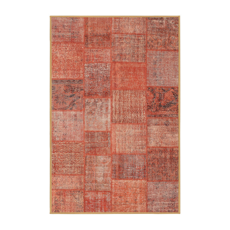 Tapis brun contemporain Alcone, Rectangle 5 pi x 7 pi