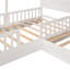 Lit en bois avec structure en L massif, clôture et lattes de bois pour plus de stabilité et de style-652244377