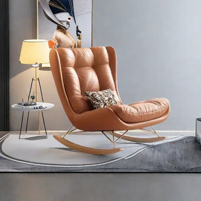 Chaise berçante en tissu Light Luxury Technology