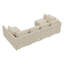  Canapé modulaire rembourré en U avec siège de rangement beige-1342040734