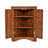 Triangle Bathroom Storage Cabinet with Adjustable Shelves-375140510