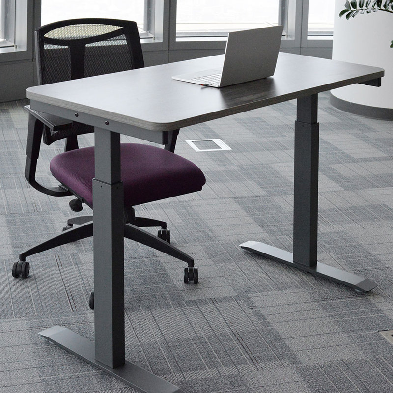 Kaylan Adjustable Height Modular Steel Standing Desk, Gray