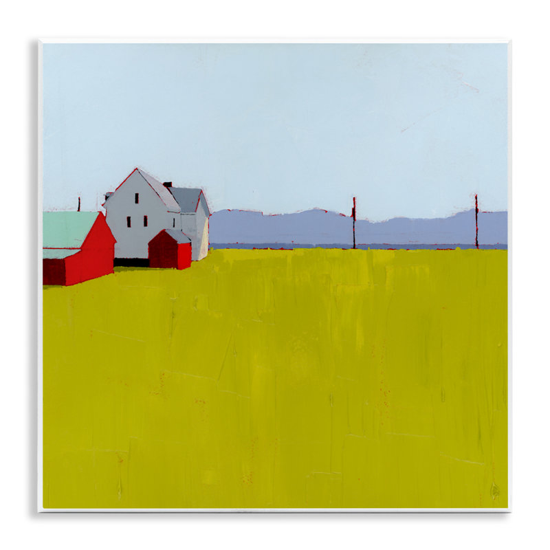 Plaque murale paysage de ferme et de remise, design par Ruth LaGue