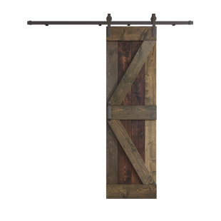 Porte de grange nouée à panneaux en bois et métal K Series