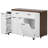 102.3" Kitchen Island With Extendable Dining Table, Kitchen Rolling Island Cart With Trash Storage Cabinet, 3-Tier Pull-Out Spice Rack, Mobile Island Table On Wheels For Kitchen, Dining Room,White-1039539124