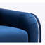 Fauteuil en velours bleu avec effet 3D et siège d'une profondeur de 21 pouces pour un poids de 72,34 lb