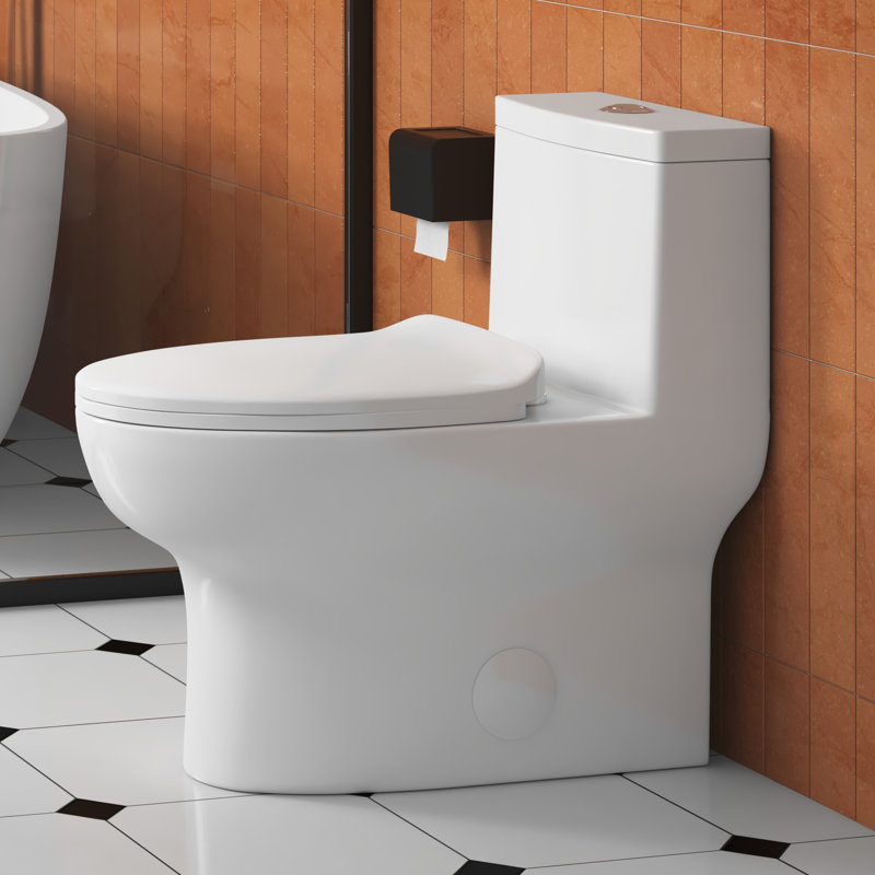 Toilette allongée une pièce à hauteur confort Eridanus (siège inclus), Haut