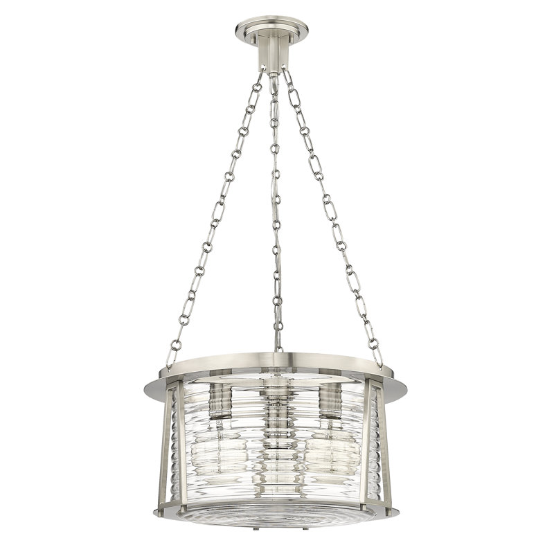 3 - Light Unique/Statement Pendant, Brushed Nickel