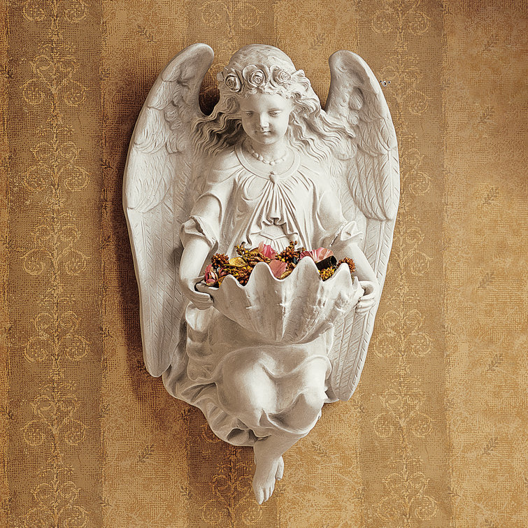 人気ブランドの デザインToscano Large Tristan， Afternoon Design Angel the Toscano  Sculpture Timid Angel Nap Wall Large Sculpture