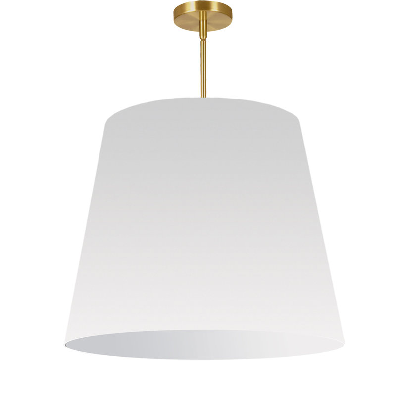 Luminaire suspendu cylindrique surdimensionné cylindrique 1 lumière, H 26 po x l 26 po x P 26 po, Blanc