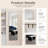 47.05-inch full-length mirror with an aluminum alloy frame; can be hung over a door or mounted on a wall—ideal for bedrooms, living rooms, and other spaces.