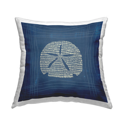 Design de coussin décoratif imprimé Sand Dollar on Blue par Jetty Home, LLC